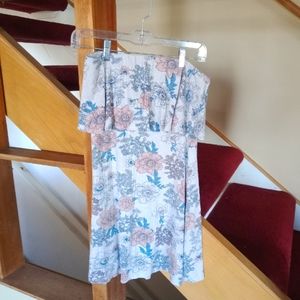 One Clothing Los Angeles Floral Strapless Dress Size M